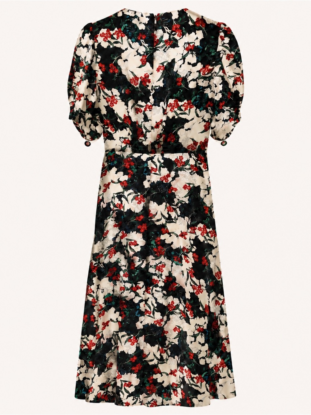 SALONI Lea Papaver Cascade Silk Jacquard Midi Dress US 6 NWOT - Picture 3 of 7